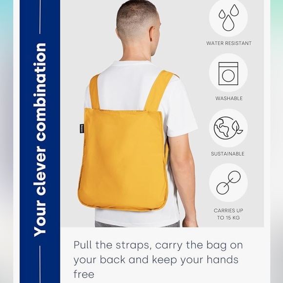 Notabag – 2 in 1 Backpack and Bag & Free People reusable tote bag . Set 2 pieces - Picture 8 of 13